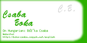csaba boka business card